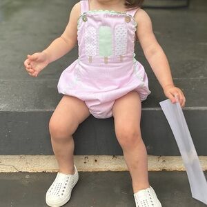 Hannah Kate Clothing Summer 2024 Mae Sunsuit with popsicles